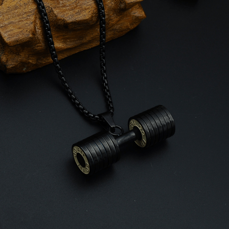 Wear Your Passion for Fitness with Our Dumbbell Necklace Pendant
