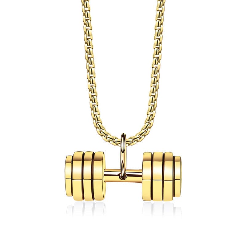 Wear Your Passion for Fitness with Our Dumbbell Necklace Pendant