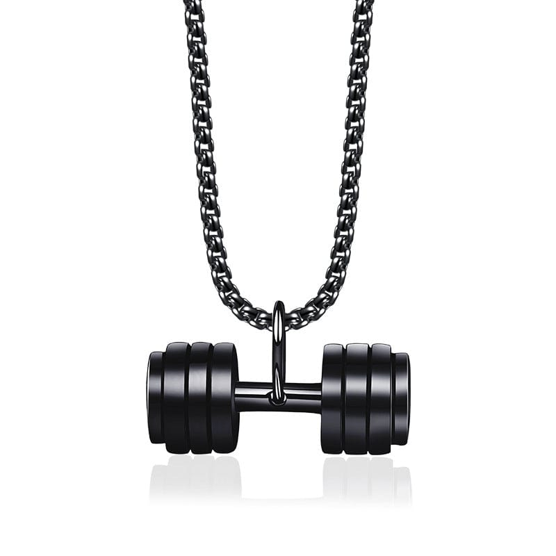 Wear Your Passion for Fitness with Our Dumbbell Necklace Pendant