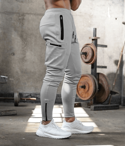 Sweat-Wicking Fitness Pants with Built-In Towel for Men