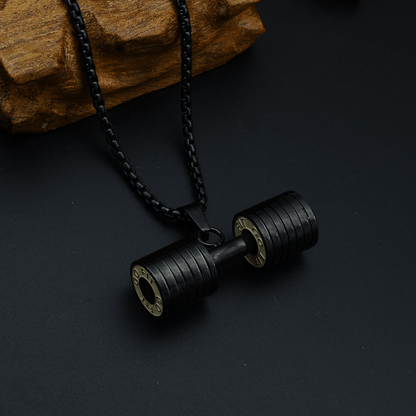 Wear Your Passion for Fitness with Our Dumbbell Necklace Pendant