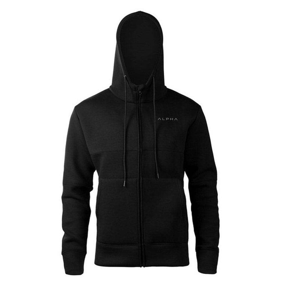 Alpha Style Hoodie: Fashionable Men's Zip-Up Sweatshirt