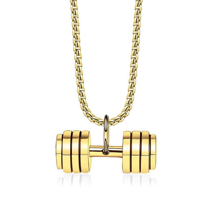 Wear Your Passion for Fitness with Our Dumbbell Necklace Pendant