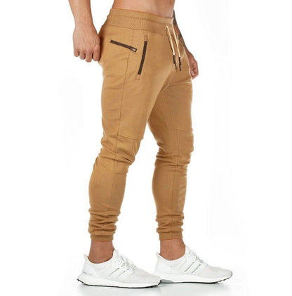 Sweat-Wicking Fitness Pants with Built-In Towel for Men