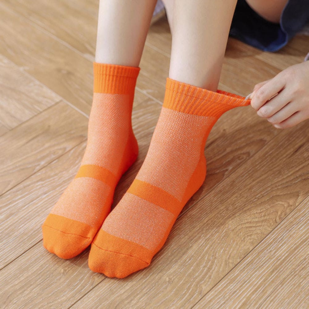 Find Balance and Stability with Our Non-Slip Orange Silicone Socks